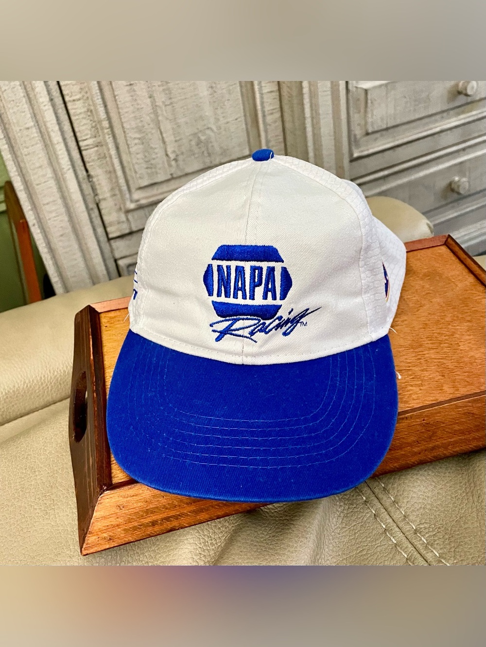 NASCAR # 9 Chase Elliott NAPA Racing Hat/Cap - White/Blue - Signature/SnapBack